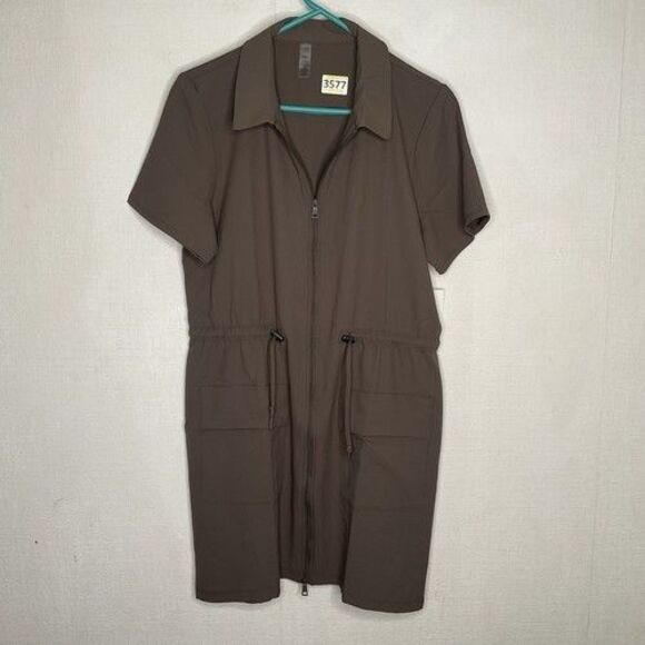 NWT Beyond Yoga Donee City Chic Travel Cinch Waist Midi Dress Women Size M - Picture 9 of 13